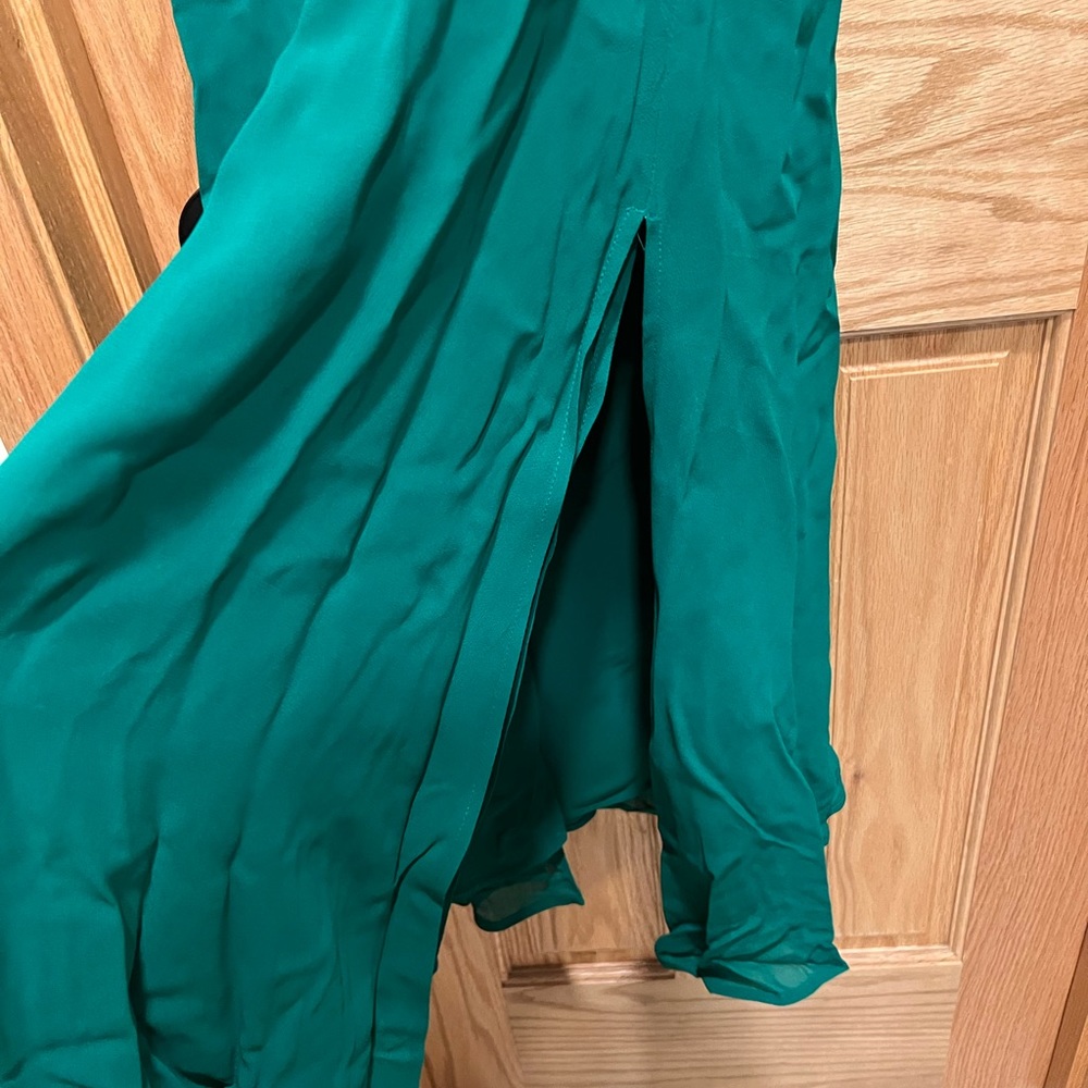 Reformation Green Ruffled Midi Dress - Picture 5 of 9